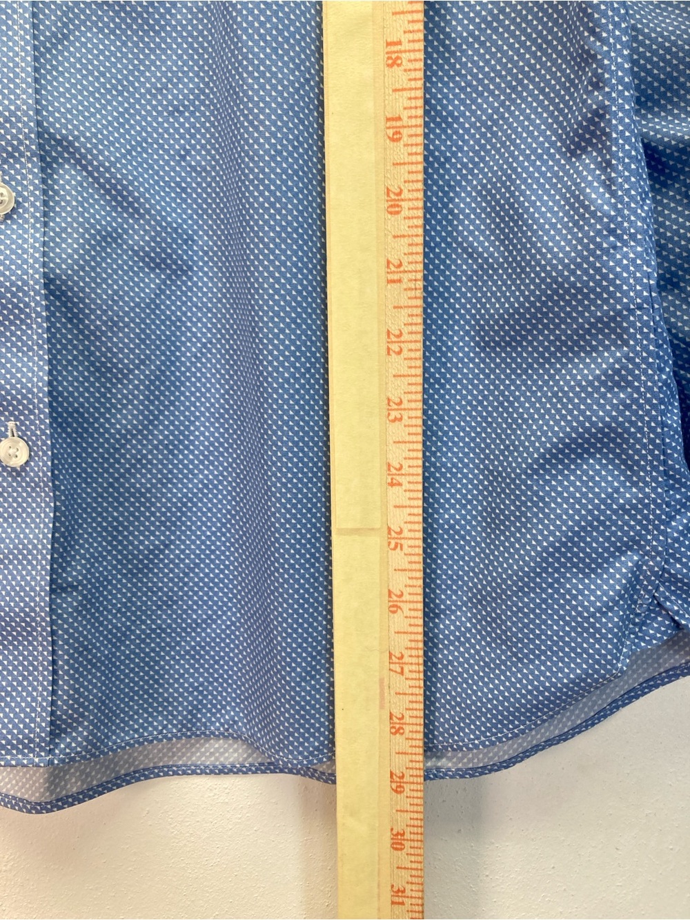 Bonobos Men's Tailored Slim Fit Shirt 16.5/33 Blue Microprint Wrinkle Free - Picture 8 of 16